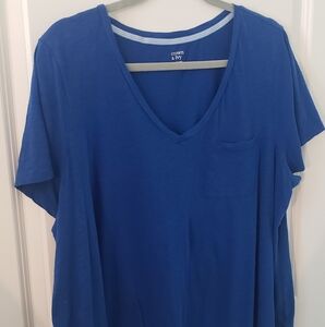 Vivid Blue Flowy Basic Tshirt